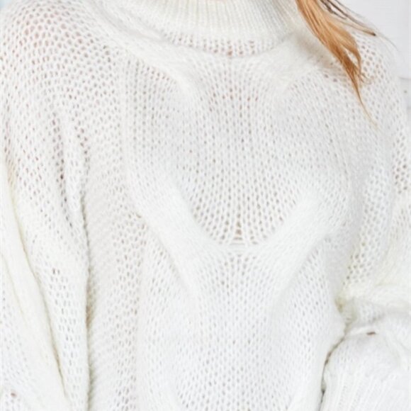 Contemporary  IVORY SWEATER - Picture 5 of 7